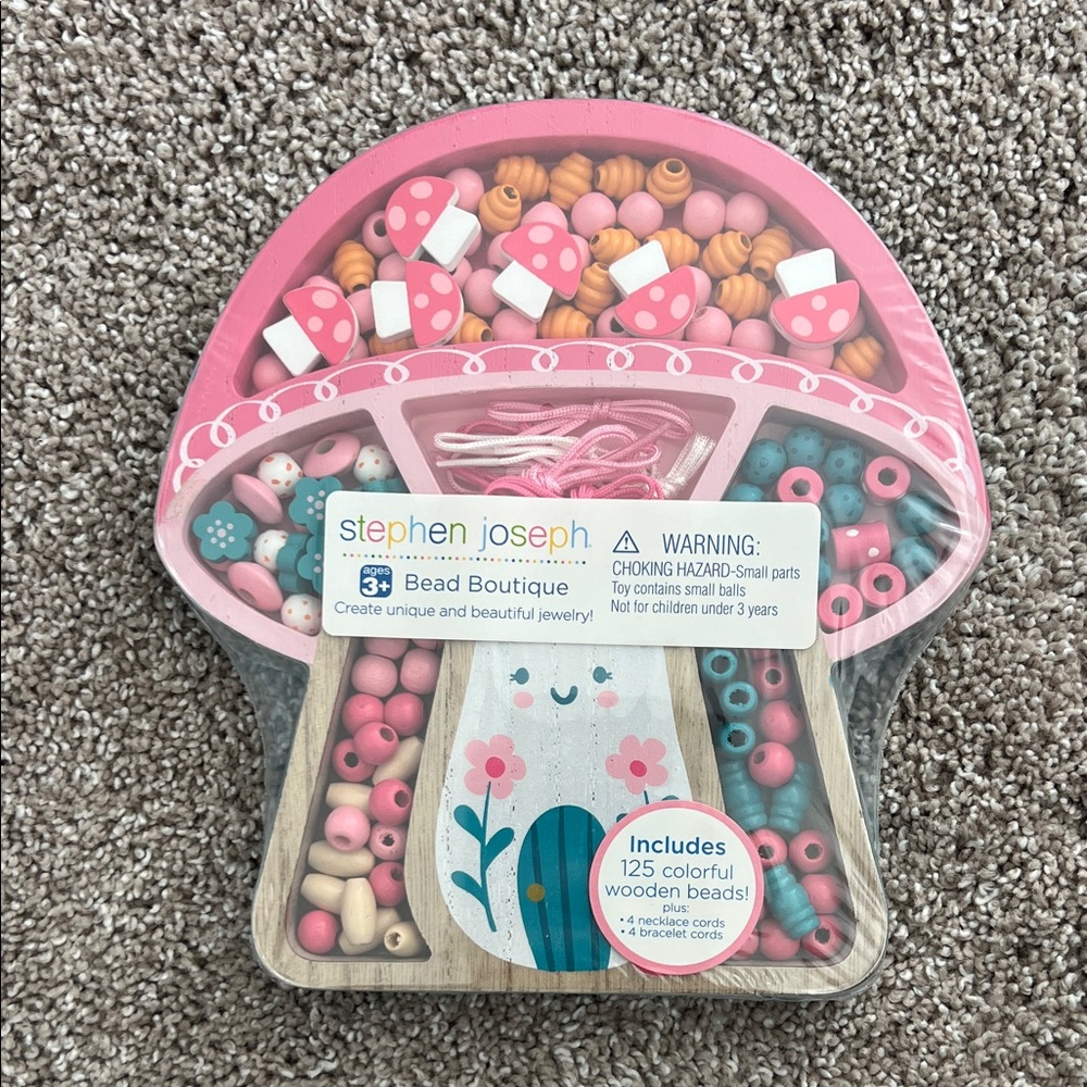 Stephen Joseph Bead Kit Mushroom Theme New Never Opened